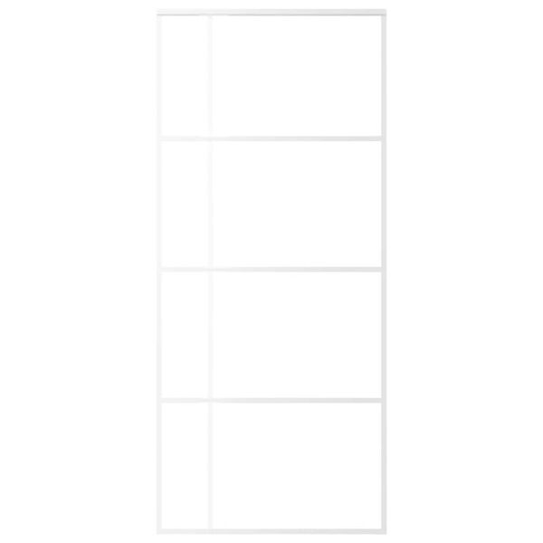 vidaXL Skyved&oslash;r ESG-glass og aluminium 90x205 cm hvit