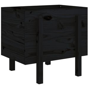 vidaXL Hageplantekasse svart 62x50x57 cm heltre furu