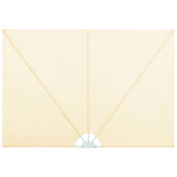 vidaXL Sammenleggbar sidemarkise for terrasse krem 300x150 cm