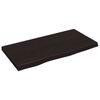 vidaXL Vegghylle m&oslash;rkebrun 80x40x(2-4) cm behandlet heltre eik