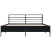 vidaXL Sengeramme svart 150x200 cm konstruert tre og metall