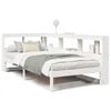vidaXL Seng med bokhylle uten madrass hvit 75x190 cm heltre furu