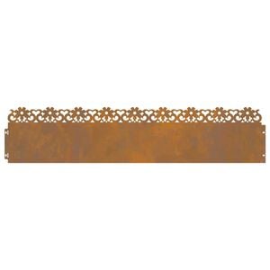 vidaXL Plenkanter 10 pcs Rusten 103 x 0,05 x 22 cm Cortenstål