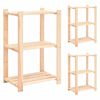 vidaXL Lagringshyller 3 etasjer 3 stk 60x38x90cm heltre furu 150kg