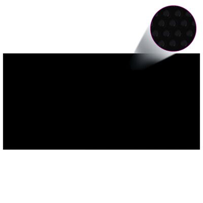 vidaXL Bassengtrekk svart 450x220 cm PE