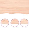 vidaXL Bordplate 80x40x(2-4) cm ubehandlet heltre eik naturlig kant