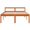 vidaXL Seniorseng voksbrun 135x190 cm heltre furu