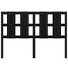 vidaXL Sengegavl svart 140,5x4x100 cm heltre furu
