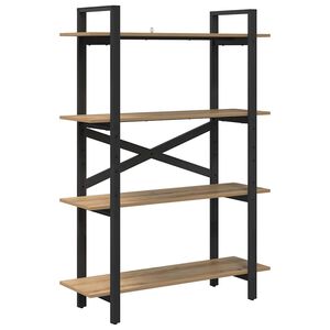 vidaXL Bokhylle 4 niv&aring;er 100 x 33,5 x 140 cm Konstruert tre