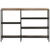 vidaXL Konsollbord 110x30x75 cm grovt heltre mangotre og jern