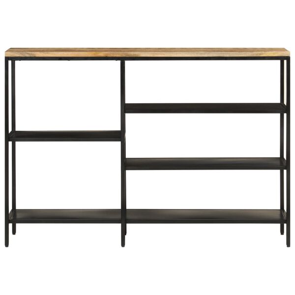 vidaXL Konsollbord 110x30x75 cm grovt heltre mangotre og jern