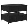 vidaXL Kaffebord med skuff Svart Eik 70 x 50 x 54.5 cm Konstruert tre