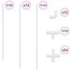 vidaXL PVC R&oslash;r 29 pcs Hvit Materialpp og PE