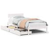 vidaXL Sengeramme uten madrass hvit 75x190 cm heltre furu