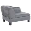 vidaXL Hundesofa gr&aring; 57x34x36 cm plysj