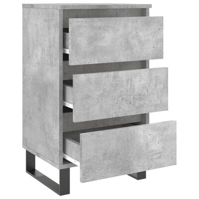 vidaXL Nattbord 2 stk betonggrå 40x35x69 cm konstruert tre