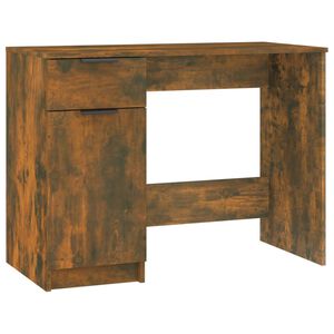vidaXL Skrivebord r&oslash;kt eik 100x50x75 cm konstruert tre