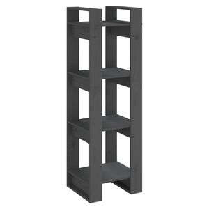 vidaXL Bokhylle/romdeler gr&aring; 41x35x125 cm heltre furu