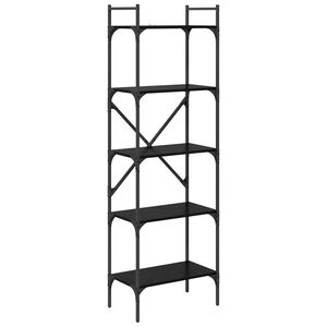 vidaXL Bokhylle 5 niv&aring;er 56 x 32 x 174 cm Konstruert tre Svart Eik