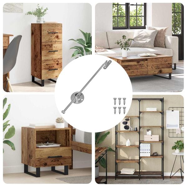 vidaXL Gass St&oslash;ttestang 439 pcs s&oslash;lv Jern