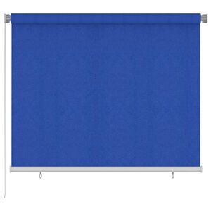 vidaXL Utend&oslash;rs rullegardin 185 (B) x 140 (H) cm bl&aring; HDPE