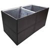 vidaXL Plantekasse svart 157x80x80 cm polyrotting