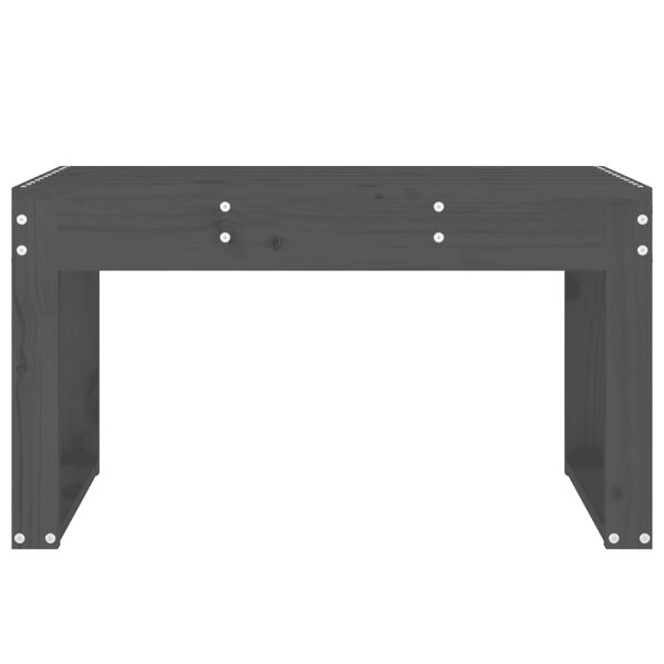 vidaXL Hagebenk grå 80x38x45 cm heltre furu