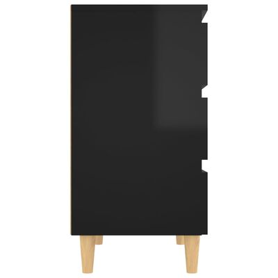 vidaXL Skjenk høyglans svart 60x35x69 cm sponplate