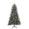 vidaXL Kunstig juletre med 300 LED gr&oslash;nn 180 cm PVC og plast og st&aring;l