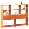 vidaXL Hodegavl med oppbevaring voksbrun 135 cm heltre furu