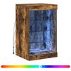 vidaXL Skjenk med LED-lys r&oslash;kt eik 41x37x67 cm