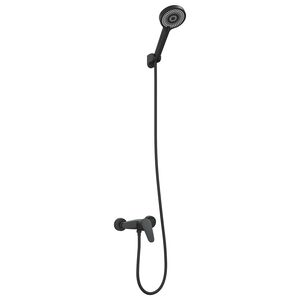 vidaXL Dusjhode Sett Svart G 1 / 2 tommer