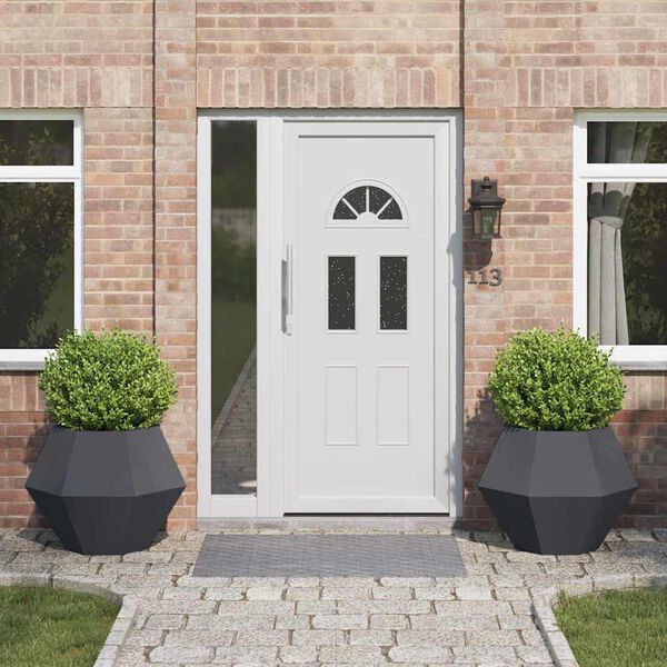 vidaXL Plantekassed 2 pcs Antrasitt 75 x 75 x 60 cm St&aring;l