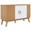 vidaXL Skjenk OLDEN hvit og brun 114x43x73,5 cm heltre furu