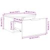 vidaXL Nattbordskap med skuff Svart Eik 34 x 30 x 20 cm Konstruert tre