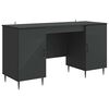 vidaXL Skrivebord Svart 142,5 x 50 x 75 cm Konstruert tre