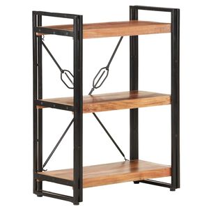vidaXL Bokhylle 3 etasjer 60x30x80 cm heltre akasie