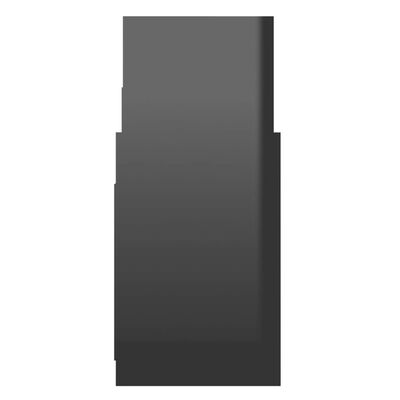 vidaXL Sideskap høyglans svart 60x26x60 cm sponplate
