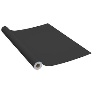 vidaXL Selvklebende folie til m&oslash;bler svart 500x90 cm PVC