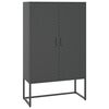 vidaXL Highboard antrasitt 80x35x135 cm stål