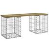vidaXL Hagebenk gabiondesign 103x31x42 cm impregnert furu