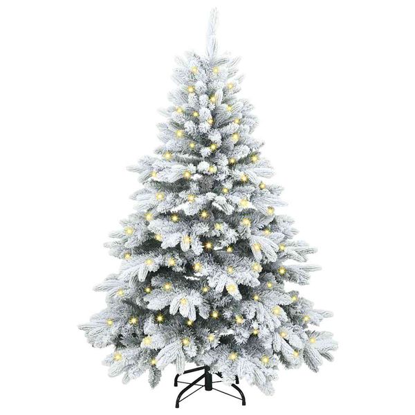vidaXL Kunstig juletre med 150 LED med stativ grønn 120 cm PE og PVC