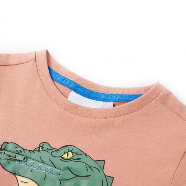 T-skjorte for barn lyseoransje 128