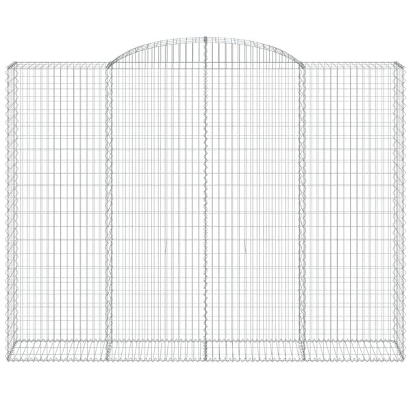 vidaXL Gabionkurver buede 2 stk 300x50x220/240 cm galvanisert jern