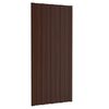 vidaXL Takpanel 12 stk. Brun 100 x 45 cm Galvanisert st&aring;l