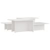 vidaXL Salongbord 2 stk hvit 111,5x50x33 cm konstruert tre