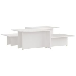 vidaXL Salongbord 2 stk hvit 111,5x50x33 cm konstruert tre