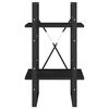 vidaXL Bokhylle 2 nivåer svart 40x30x70 cm heltre furu