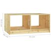 vidaXL Salongbord 75x50x33,5 cm heltre gran