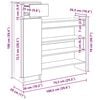 vidaXL Sko Skap med skuff Svart Eik 100,5 x 28 x 100 cm Konstruert tre
